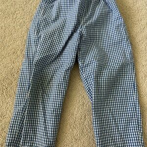 Blue Gingham Kids Pants